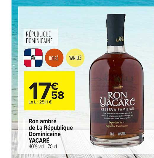 ron ambré de la république dominicaine yacaré