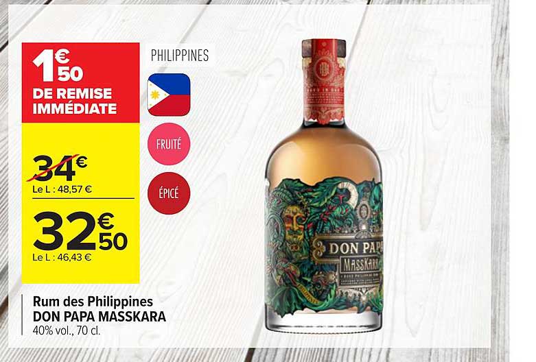 Rum Des Philippines Don Papa Masskara