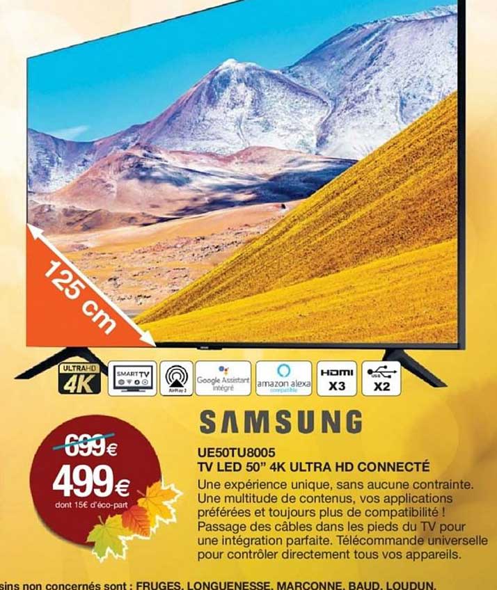 Samsung Ue50tu8005 Tv Led 50" 4k Ultra Hd Connecté