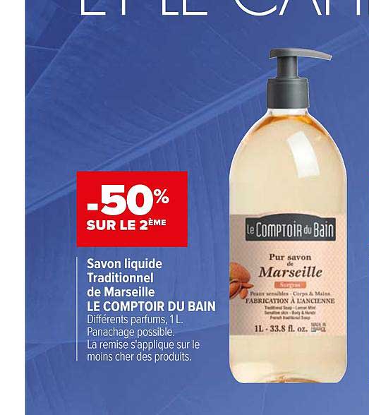 savon liquide tranditionnel de marseille le comptoir du bain