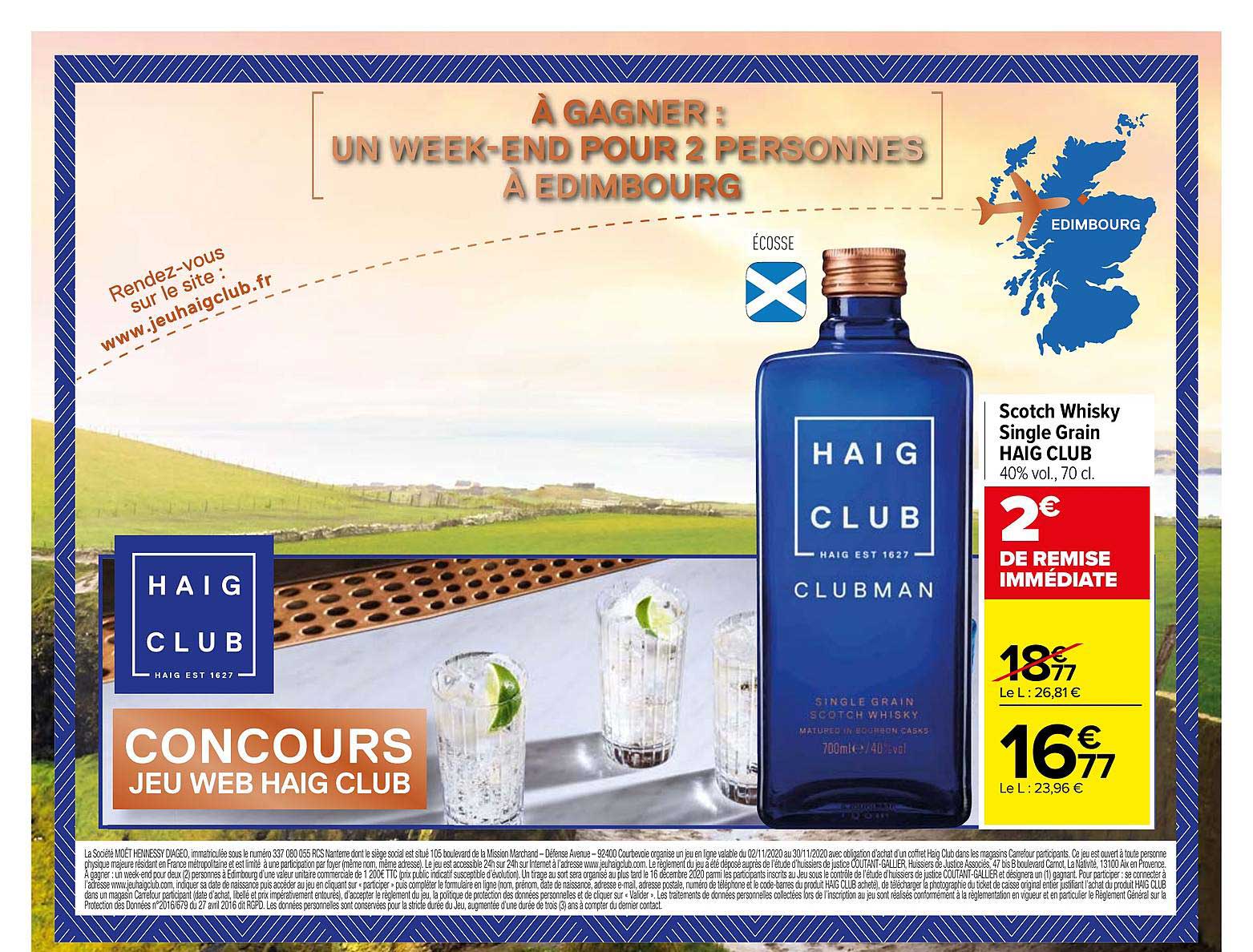 scotch whisky single grain haig club