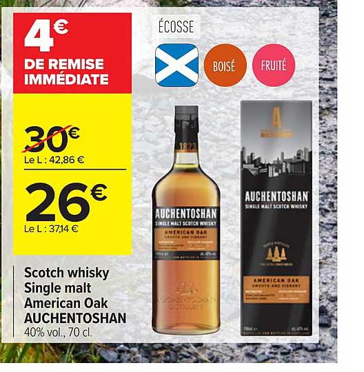 scotch whisky single mal american oak auchentoshan