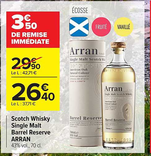 scotch whisky single malt barrel reserve arran