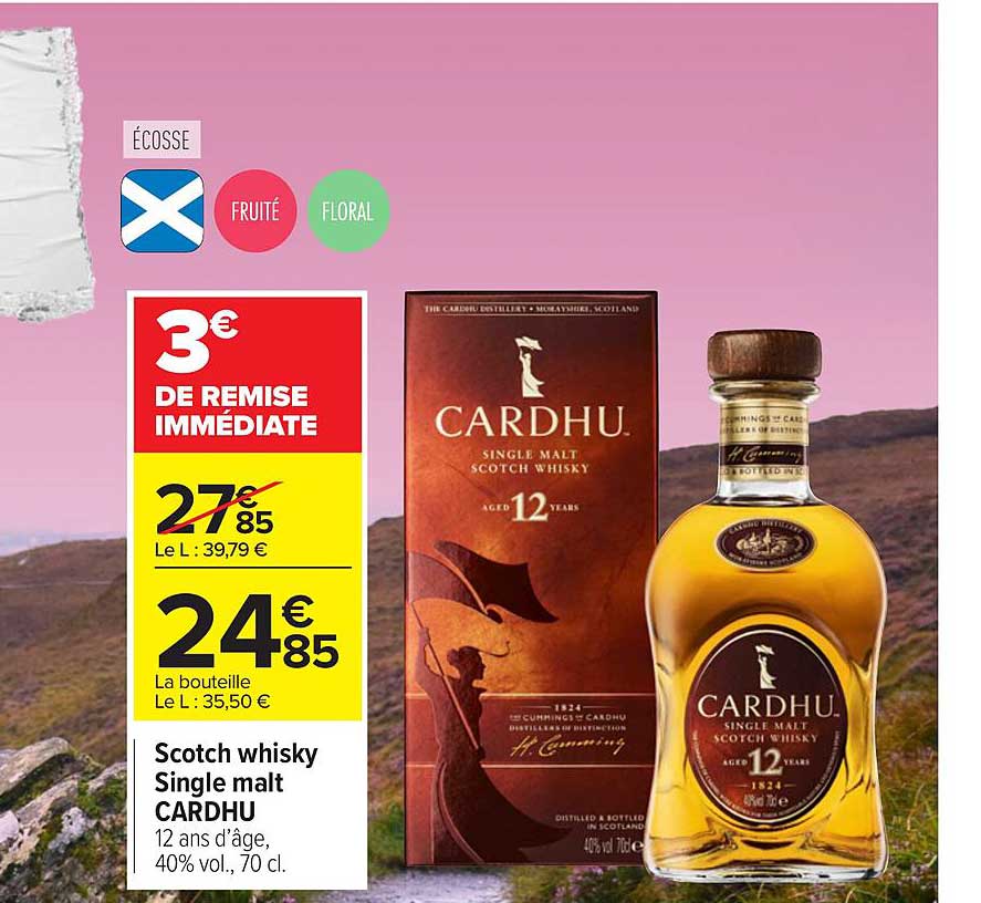 scotch whisky single malt cardhu