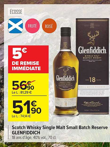 scotch whisky single malt small batch reserve glenfiddich