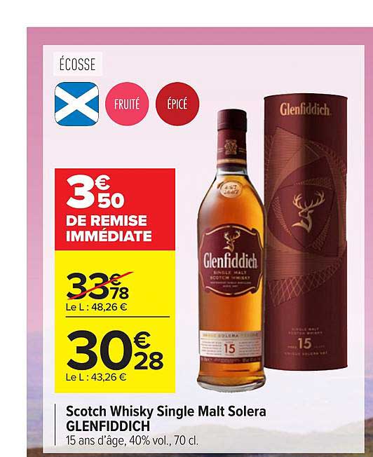 scotch whisky single malt solera glenfiddich