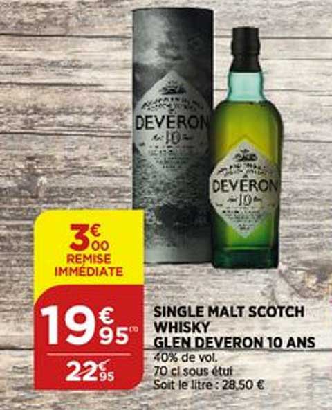 single malt scoth whisky glen deveron 10 ans