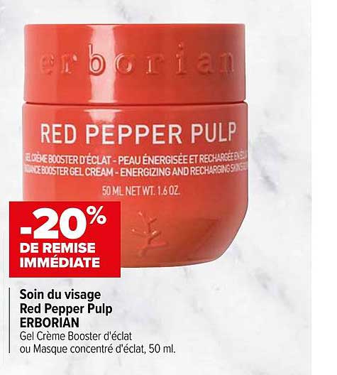soin du visage red pepper pulp erborian