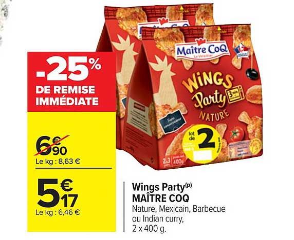 wings party maître coq