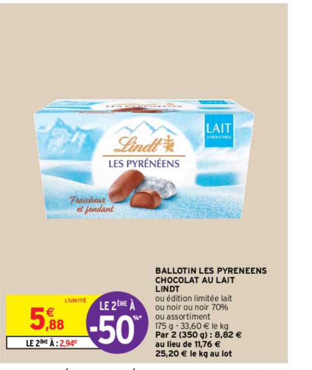 Ballotin Les Pyrénéens Chocolat Au Lait Lindt