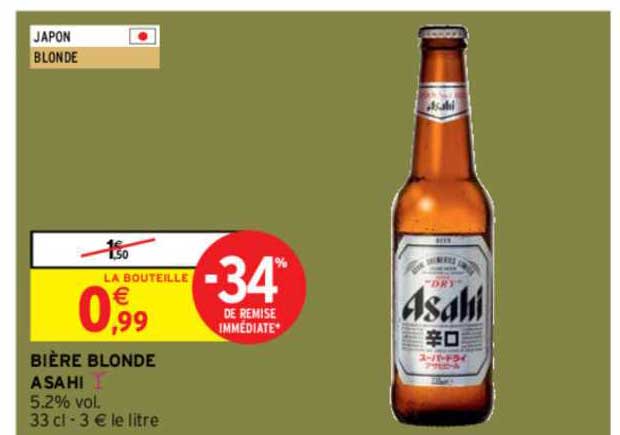 Bière Blonde Asahi