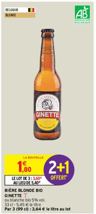 bière blonde bio ginette