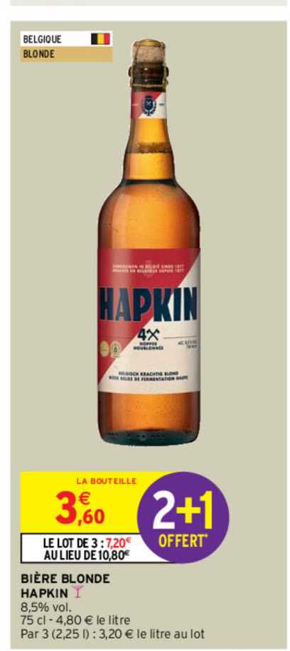 bière blonde hapkin