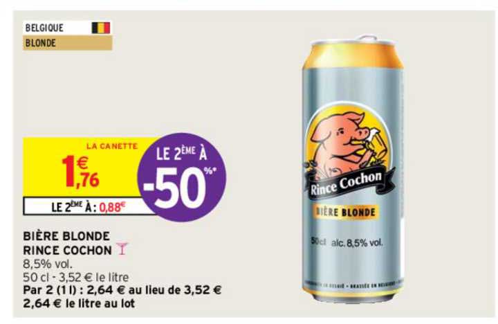 bière blonde rince cochon