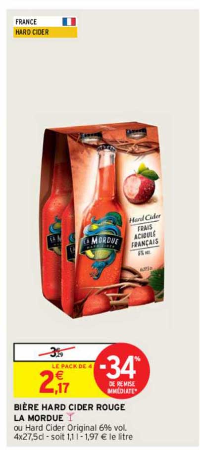 bière hard cider rouge la mordue