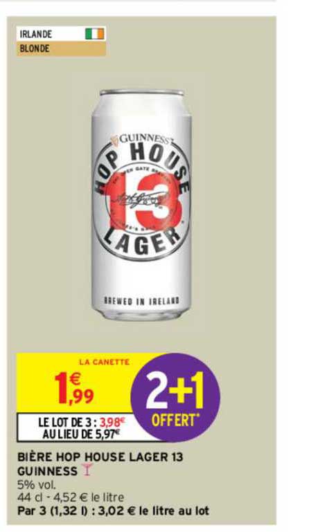 bière hop house lager 13 guinness