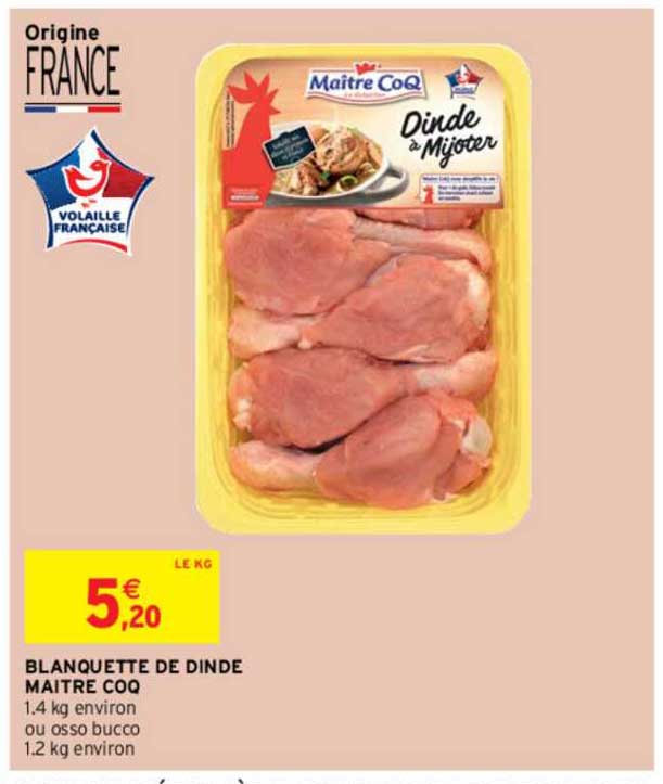blanquette de dinde maître coq