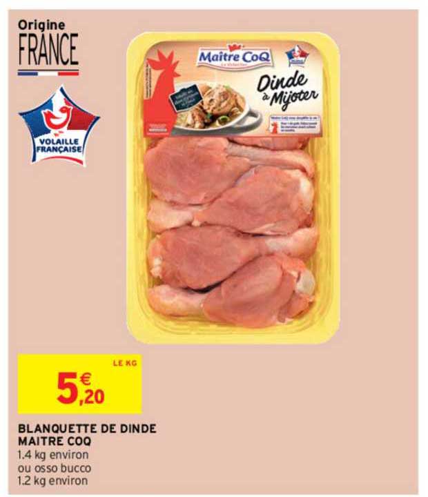 blanquette de dinde maître coq