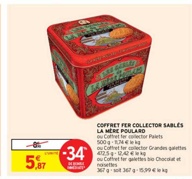 Coffret Fer Collector Sablés La Mère Poulard