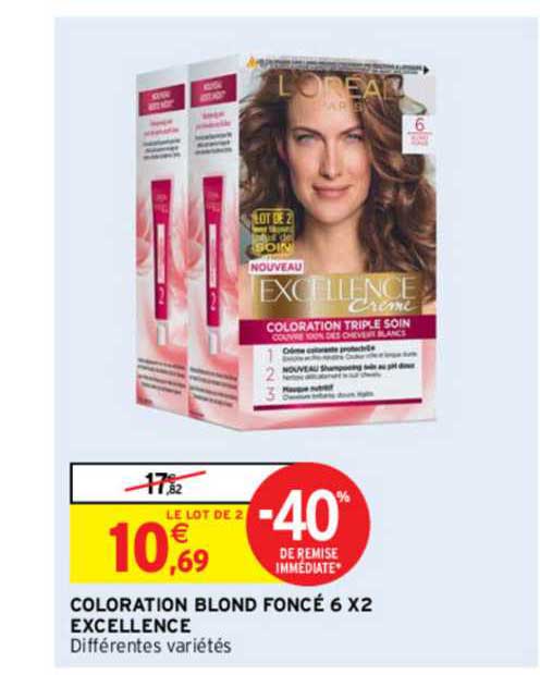 coloration blond foncé 6 x2 excellence