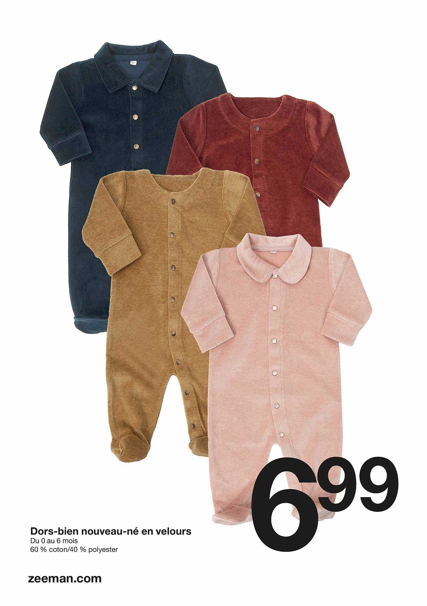 dors-bien nouveau-né en velours