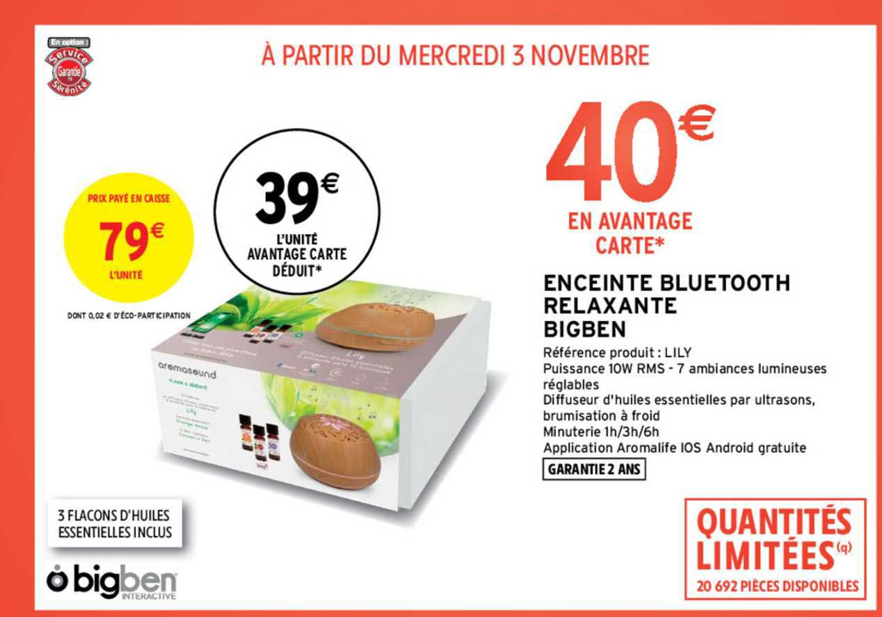 enceinte bluetooth relaxante bigben