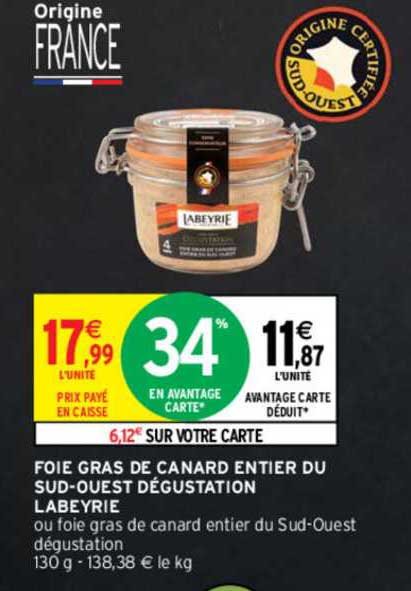 foie gras de canard entier du sud-ouest dégustation labeyrie