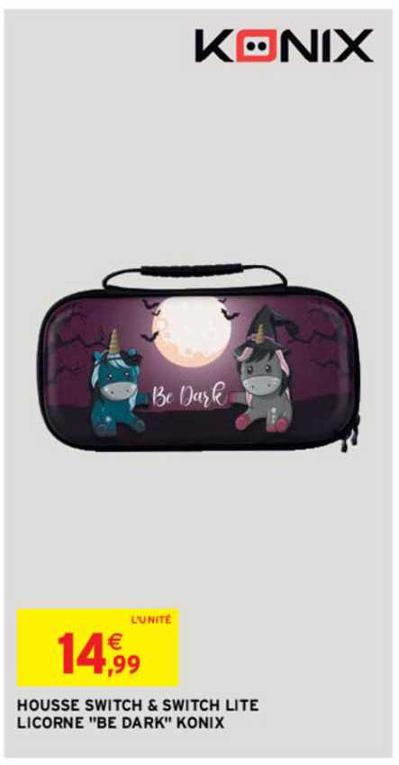 Housse Switch & Switch Lite Licorne "be Dark" Konix