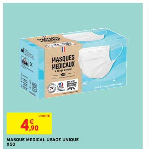 Masque Medical Usage Unique X50