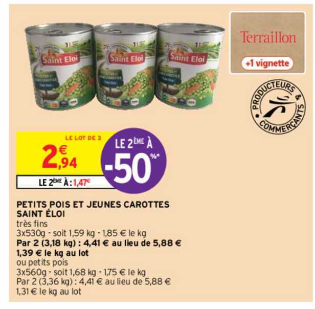 petits pois et jeunes carottes saint éloi