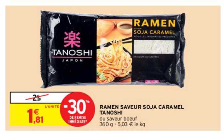 Ramen Saveur Soja Caramel Tanoshi