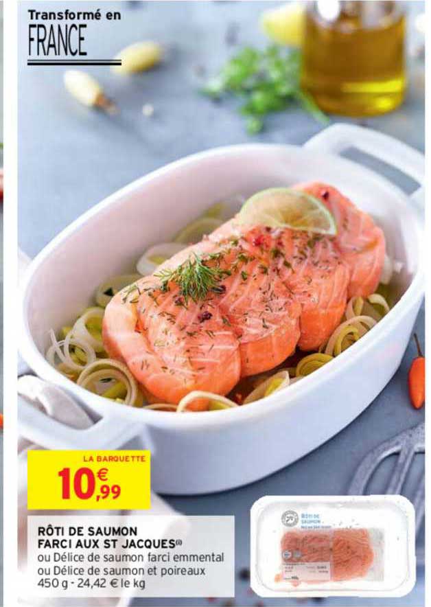 rôti de saumon farci aux st jacques