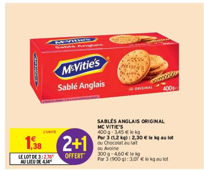 sablés anglais original mc vitie's