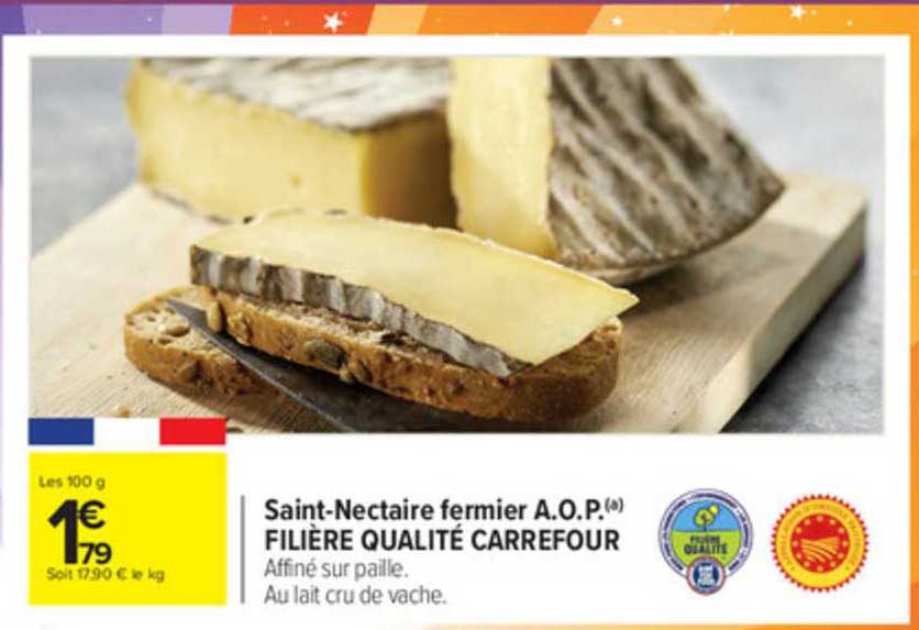 saint-nectaire fermier a.o.c. filière qualité carrefour