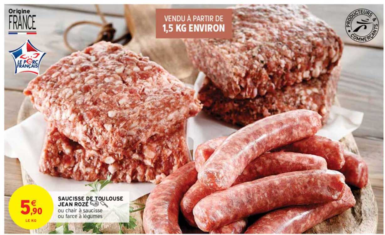 saucisse de toulouse jean rozé