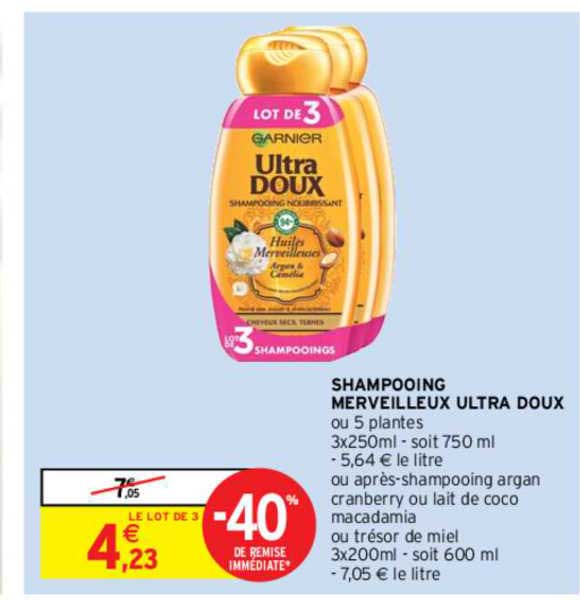 shampooing merveilleux ultra doux