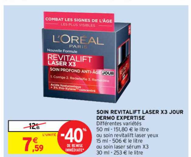 soin revitalift laser x3 jour dermo expertise