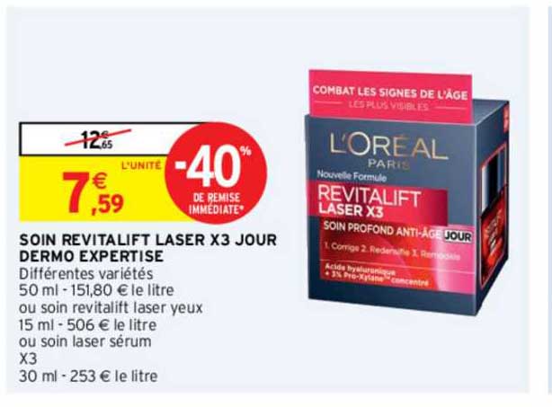 soin revitalift laser x3 jour dermo expertise