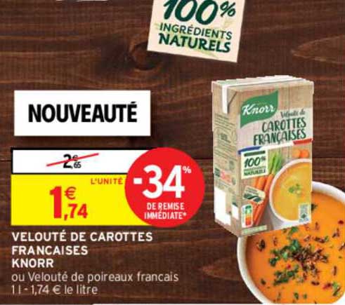 velouté de carottes françaises knorr