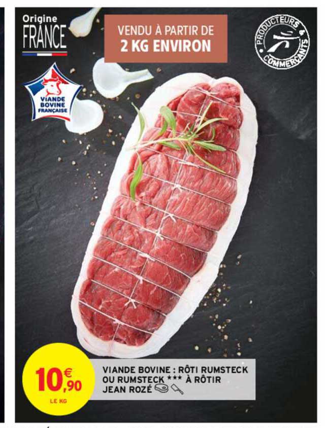 viande bovine : rôti rumsteck ou rumsteck à rôtir jean rozé
