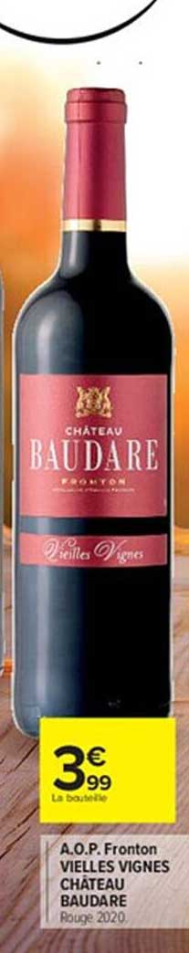 a.o.p. fronton vieilles vignes château baudare