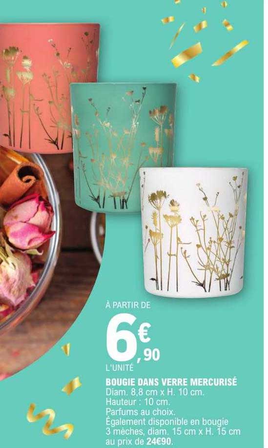 bougie dans verre mercurisé