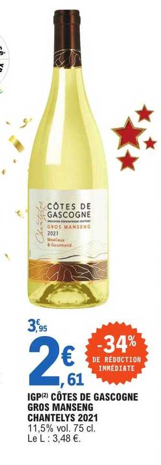 igp côtes fr gascogne gros manseng chantelys 2021