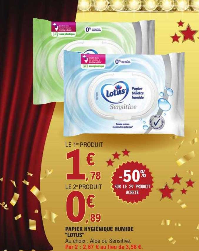 Papier Hygiénique Humide "lotus"