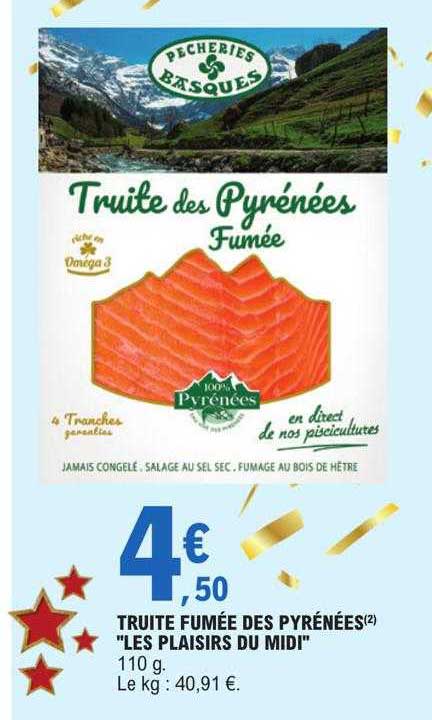 truite fumée des pyrénées "les plaisirs du midi"