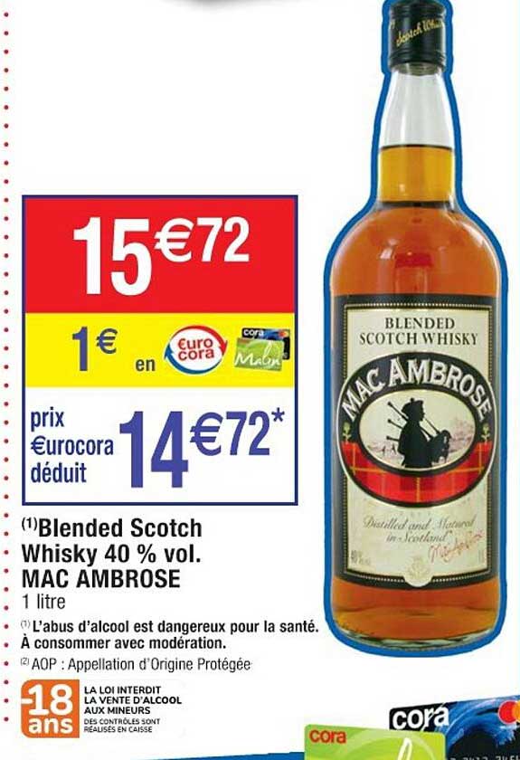 blended scotch whisky 40% vol. mac ambrose