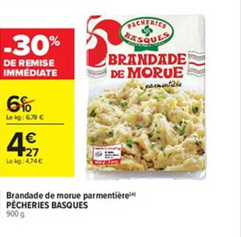 brandade de morue parmentière pêcheries basques