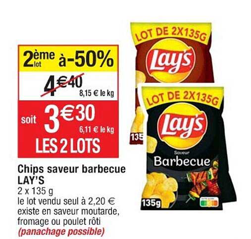 Chips Saveur Barbecue Lay's