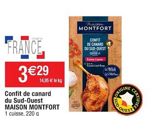 confit de canard du sud-ouest maison montfort