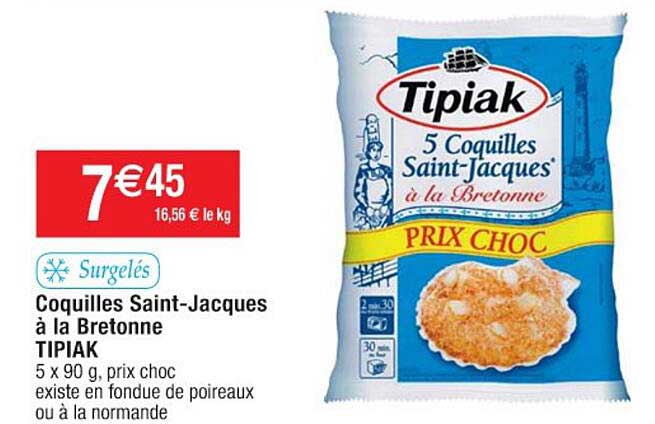 coquilles saint-jacques à la bretonne tipiak